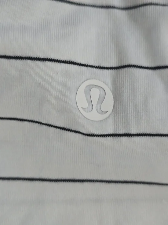 Lululemon Love Crewneck Striped Short-Sleeve Tee - White/Black Size 4/6 - Picture 5 of 7